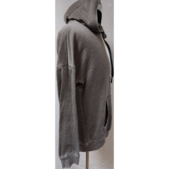 BKE Buckle Mens Medium Grey Stretch Lightweight Drawstring Roo Pocket Hoodie - Picture 5 of 10